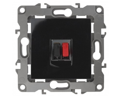 [ЭРА Розетки, выключатели] Эра Б0027456 12-3111-06 Розетка аудио, Эра12, чёрный