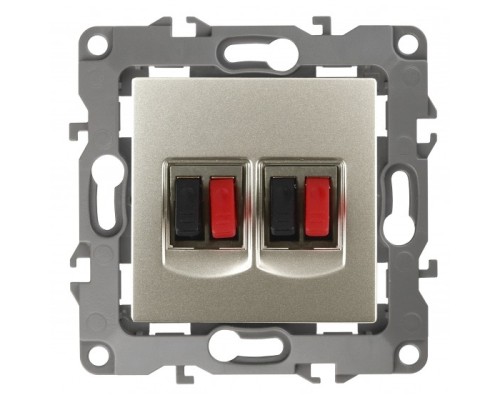 [ЭРА Розетки, выключатели] Эра Б0027464 12-3112-04 Розетка аудио двойная, Эра12, шампань