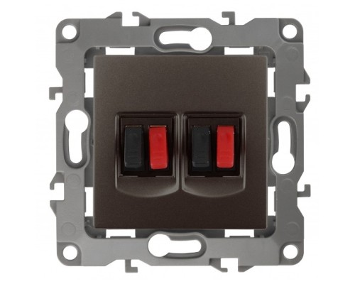 [ЭРА Розетки, выключатели] Эра Б0027468 12-3112-13 Розетка аудио двойная, Эра12, бронза