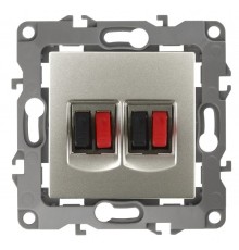 Эра Б0027470 12-3112-15 Розетка аудио двойная, Эра12, перламутр