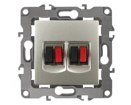 [ЭРА Розетки, выключатели] Эра Б0027470 12-3112-15 Розетка аудио двойная, Эра12, перламутр