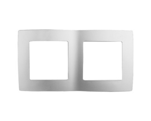 [ЭРА Розетки, выключатели] Эра Б0014753 12-5002-03 Рамка на 2 поста, Эра12, алюминий