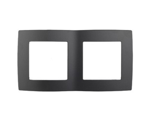 [ЭРА Розетки, выключатели] Эра Б0014755 12-5002-05 Рамка на 2 поста, Эра12, антрацит