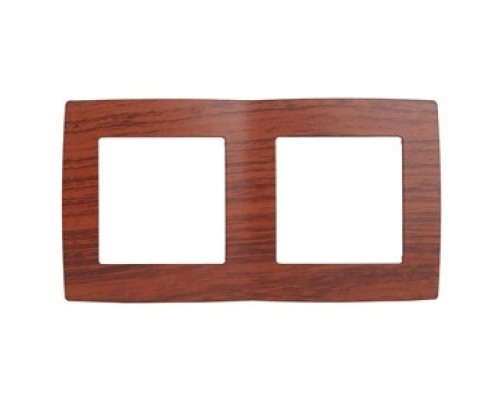 [ЭРА Розетки, выключатели] Эра Б0014758 12-5002-08 Рамка на 2 поста, Эра12, вишня