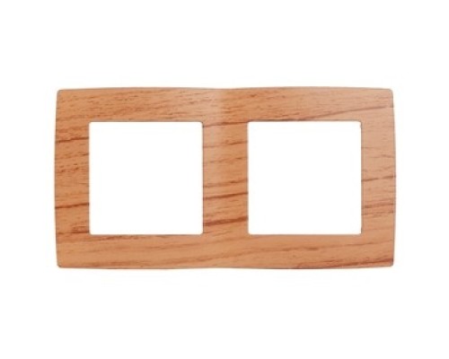[ЭРА Розетки, выключатели] Эра Б0014759 12-5002-09 Рамка на 2 поста, Эра12, дуб