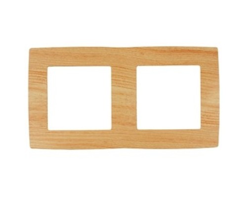 [ЭРА Розетки, выключатели] Эра Б0019147 12-5002-11 Рамка на 2 поста, Эра12, сосна