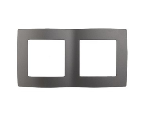 [ЭРА Розетки, выключатели] Эра Б0019370 12-5002-12 Рамка на 2 поста, Эра12, графит