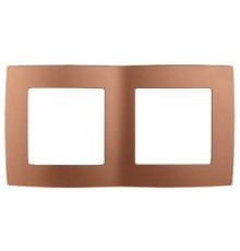 Эра Б0019372 12-5002-14 Рамка на 2 поста, Эра12, медь