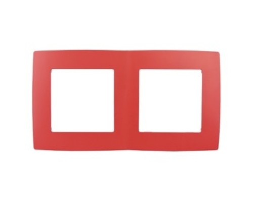 [ЭРА Розетки, выключатели] Эра Б0019397 12-5002-23 Рамка на 2 поста, Эра12, красный