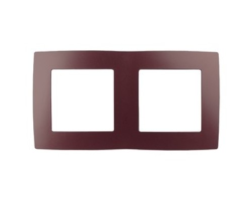 [ЭРА Розетки, выключатели] Эра Б0019399 12-5002-25 Рамка на 2 поста, Эра12, бордо