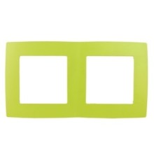 Эра Б0019400 12-5002-26 Рамка на 2 поста, Эра12, лайм