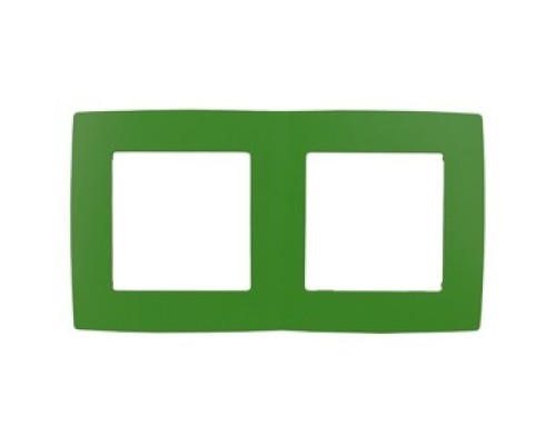 [ЭРА Розетки, выключатели] Эра Б0019401 12-5002-27 Рамка на 2 поста, Эра12, зелёный