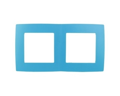 [ЭРА Розетки, выключатели] Эра Б0019402 12-5002-28 Рамка на 2 поста, Эра12, голубой
