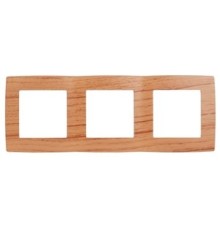 Эра Б0014769 12-5003-09 Рамка на 3 поста, Эра12, дуб