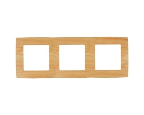[ЭРА Розетки, выключатели] Эра Б0019148 12-5003-11 Рамка на 3 поста, Эра12, сосна