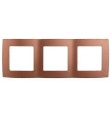 Эра Б0019376 12-5003-14 Рамка на 3 поста, Эра12, медь