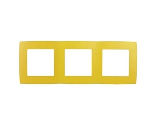[ЭРА Розетки, выключатели] Эра Б0019404 12-5003-21 Рамка на 3 поста, Эра12, жёлтый