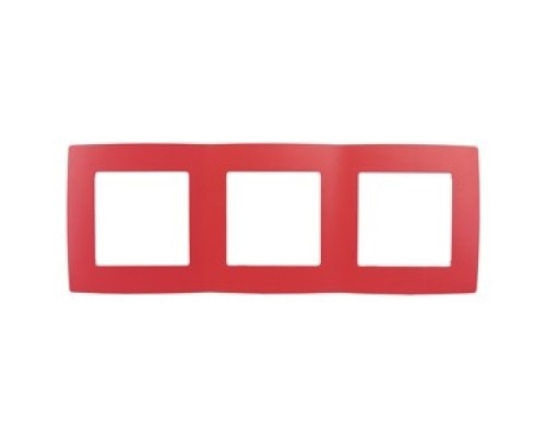 [ЭРА Розетки, выключатели] Эра Б0019406 12-5003-23 Рамка на 3 поста, Эра12, красный
