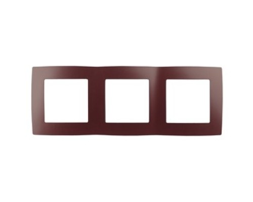 [ЭРА Розетки, выключатели] Эра Б0019408 12-5003-25 Рамка на 3 поста, Эра12, бордо