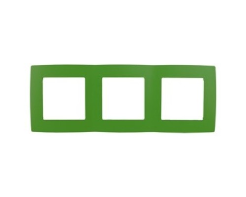 [ЭРА Розетки, выключатели] Эра Б0019410 12-5003-27 Рамка на 3 поста, Эра12, зелёный
