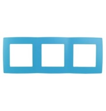 Эра Б0019411 12-5003-28 Рамка на 3 поста, Эра12, голубой