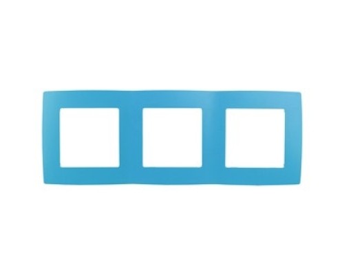 [ЭРА Розетки, выключатели] Эра Б0019411 12-5003-28 Рамка на 3 поста, Эра12, голубой