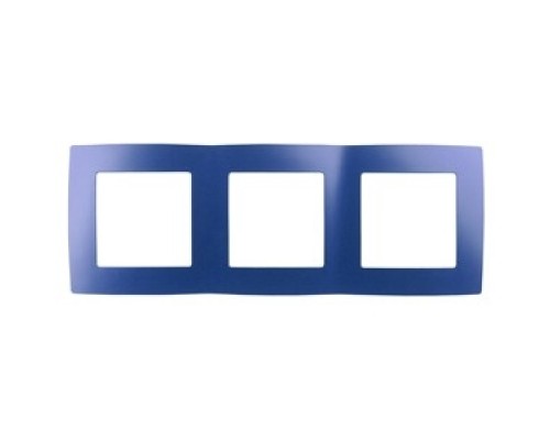 [ЭРА Розетки, выключатели] Эра Б0019412 12-5003-29 Рамка на 3 поста, Эра12, ультрамарин