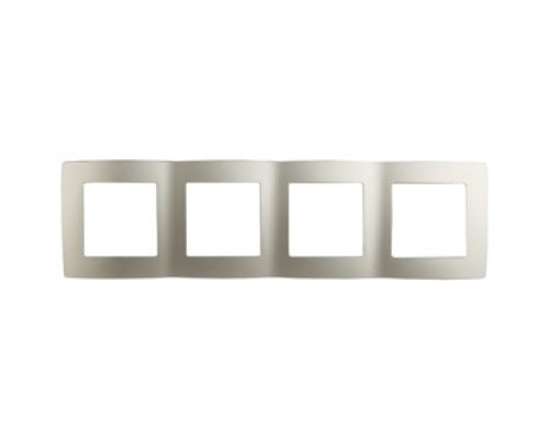 [ЭРА Розетки, выключатели] Эра Б0014774 12-5004-04 Рамка на 4 поста, Эра12, шампань