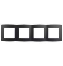Эра Б0014775 12-5004-05 Рамка на 4 поста, Эра12, антрацит