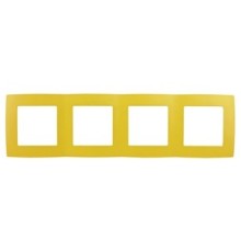 Эра Б0019413 12-5004-21 Рамка на 4 поста, Эра12, жёлтый