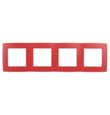 Эра Б0019415 12-5004-23 Рамка на 4 поста, Эра12, красный