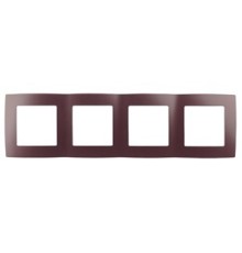 Эра Б0019417 12-5004-25 Рамка на 4 поста, Эра12, бордо