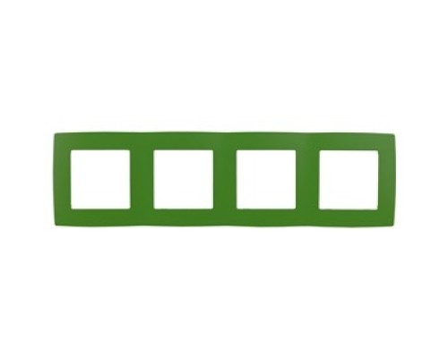 [ЭРА Розетки, выключатели] Эра Б0019430 12-5004-27 Рамка на 4 поста, Эра12, зелёный