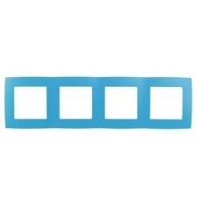 Эра Б0019431 12-5004-28 Рамка на 4 поста, Эра12, голубой