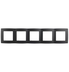 Эра Б0014785 12-5005-05 Рамка на 5 постов, Эра12, антрацит
