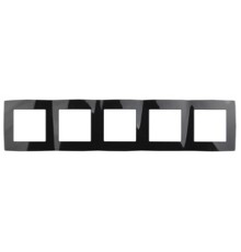 Эра Б0014786 12-5005-06 Рамка на 5 постов, Эра12, чёрный