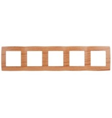 Эра Б0014789 12-5005-09 Рамка на 5 постов, Эра12, дуб