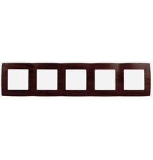 Эра Б0014790 12-5005-10 Рамка на 5 постов, Эра12, венге