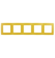 Эра Б0019418 12-5005-21 Рамка на 5 постов, Эра12, жёлтый
