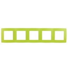 Эра Б0019423 12-5005-26 Рамка на 5 постов, Эра12, лайм