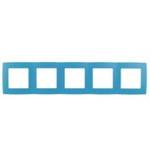 Эра Б0019425 12-5005-28 Рамка на 5 постов, Эра12, голубой