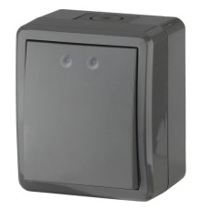 Эра Б0020670 11-1401-03 Выключатель IP54, 10АХ-250В, ОУ, Эра Эксперт, серый