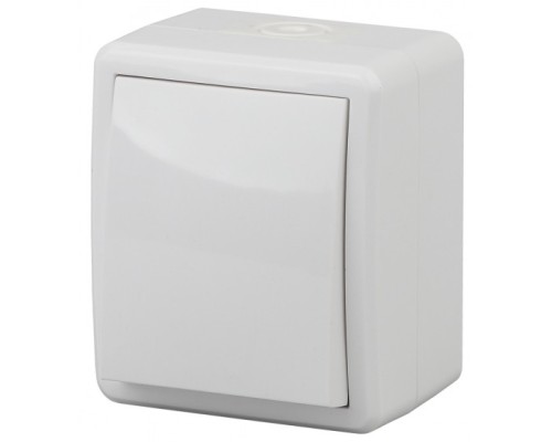 [ЭРА Розетки, выключатели] Эра Б0020671 11-1402-01 Выключатель с подсветкой IP54, 10АХ-250В, ОУ, Эра Эксперт, белый