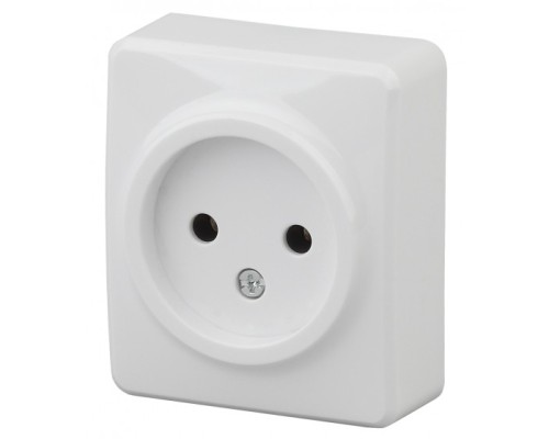[ЭРА Розетки, выключатели] Эра Б0031551 11-2201-01 Розетка 2P, 16АХ-250В, ОУ, Эра Эксперт, белый