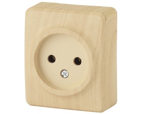 [ЭРА Розетки, выключатели] Эра Б0031553 11-2201-11 Розетка 2P, 16АХ-250В, ОУ, Эра Эксперт, сосна