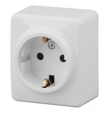 Эра Б0020685 11-2203-01 Розетка 2P+E Schuko, 16АХ-250В, ОУ, Эра Эксперт, белый
