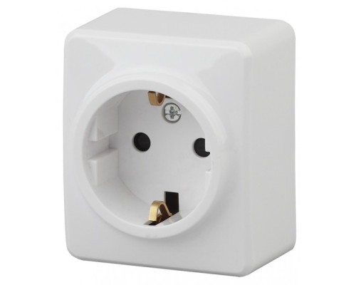 [ЭРА Розетки, выключатели] Эра Б0020685 11-2203-01 Розетка 2P+E Schuko, 16АХ-250В, ОУ, Эра Эксперт, белый