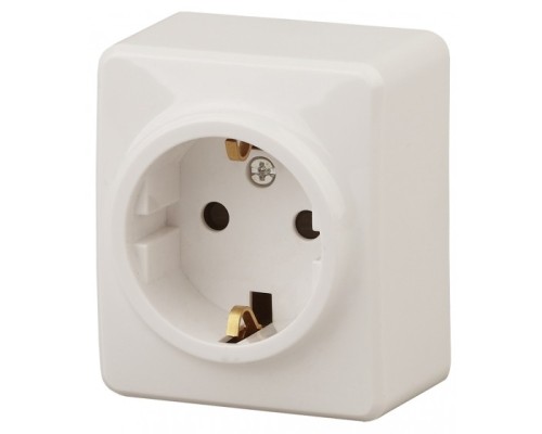 [ЭРА Розетки, выключатели] Эра Б0020689 11-2204-02 Розетка 2P+E Schuko со шторками, 16АХ-250В, ОУ, Эра Эксперт, сл.кость