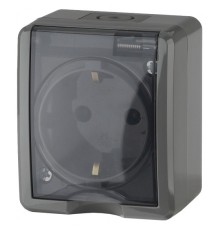 Эра Б0020713 11-2401-03 Розетка 2P+E IP54, 16АХ-250В, ОУ, Эра Эксперт, серый