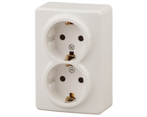 [ЭРА Розетки, выключатели] Эра Б0020692 11-2205-02 Розетка 2 х 2P+E Schuko, 16АХ-250В, ОУ, Эра Эксперт, сл.кость